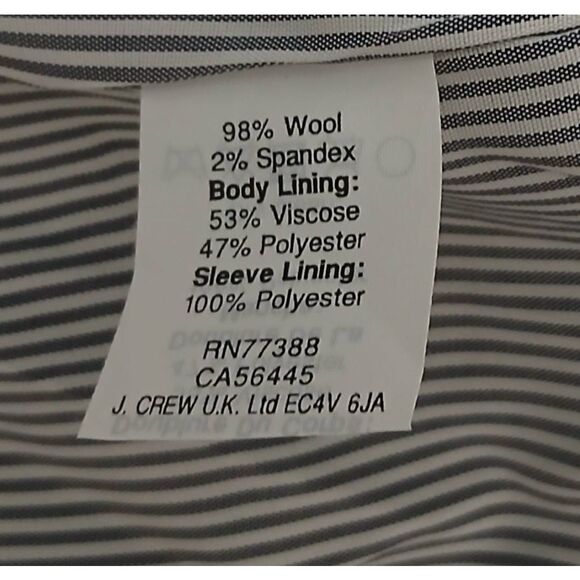 J crew womens size 2 school boy blazer black wool - Picture 7 of 8